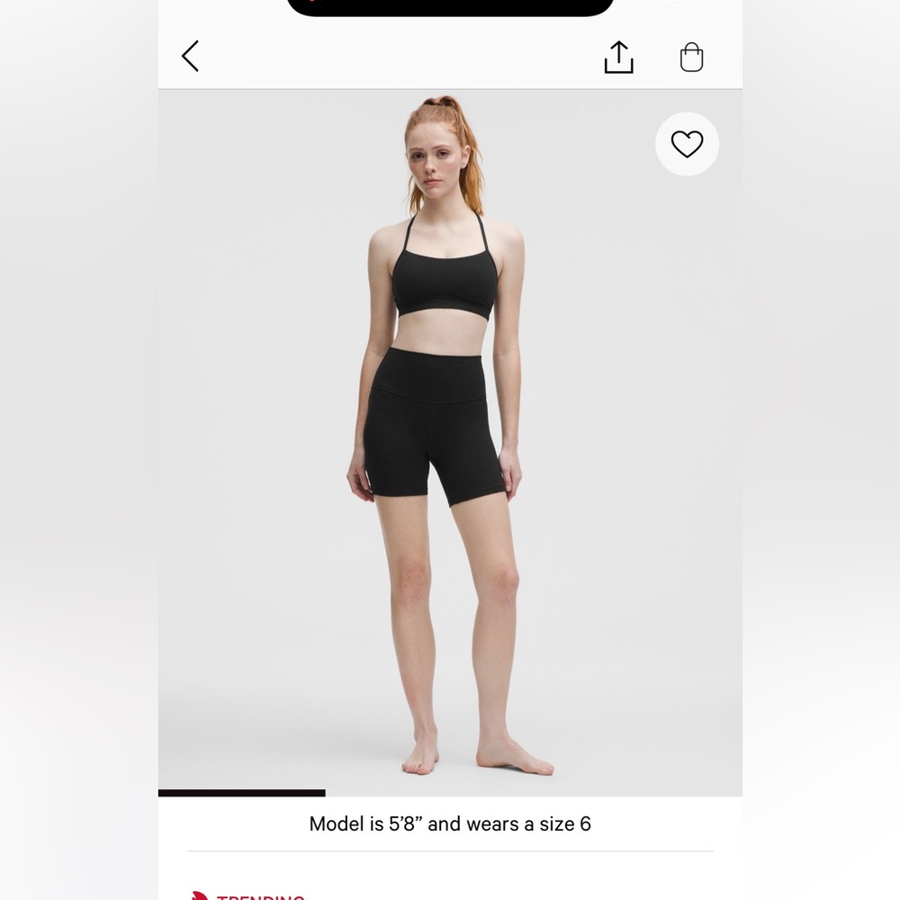 Lululemon align high rise shorts size 6, black